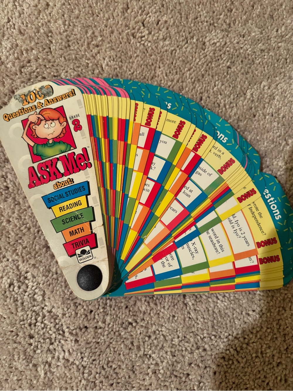 FREE!! ASK Me! Kids Trivia Fan - Multicolor Educational Question Cards